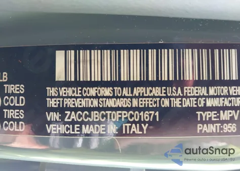 2015 Jeep Renegade Trailhawk из США, поврежденный, VIN ZACCJBCT0FPC01671